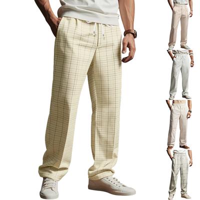 Men'S Pants Beach Pants Solid Color Comfortable Breathable Casual Daily Vacation Pants