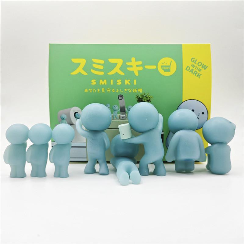 Elf Bathroom Glow In The Dark Pvc Collectible Blind Box Figures Home Car Decor