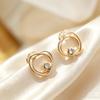 3 Colors Double Layer Heart Crystal Stud Earrings Not Allergic, Exquisite Gifts, Affordable Luxury Goods jewelry Ladies, Everyday Wear