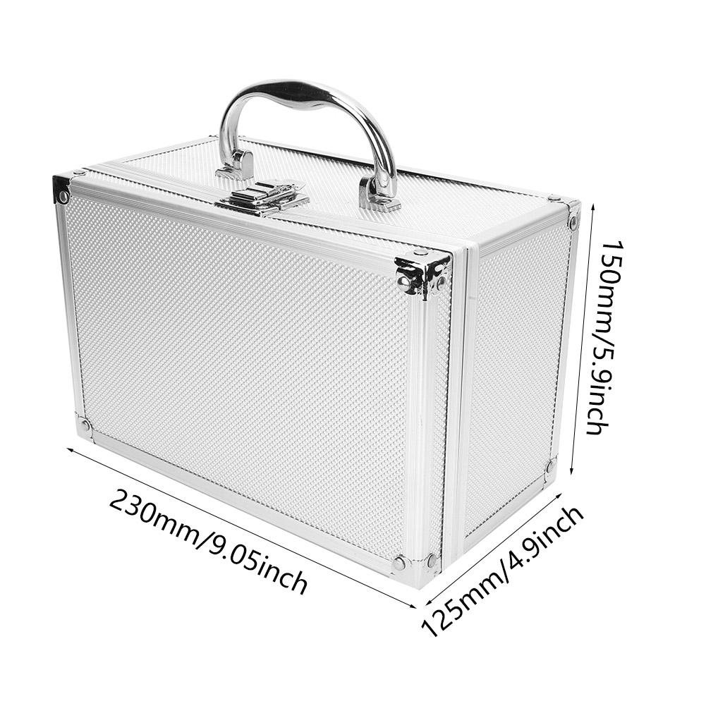 230*150*125mm Aluminum Alloy Toolbox Portable Display Case Instrumentation Box