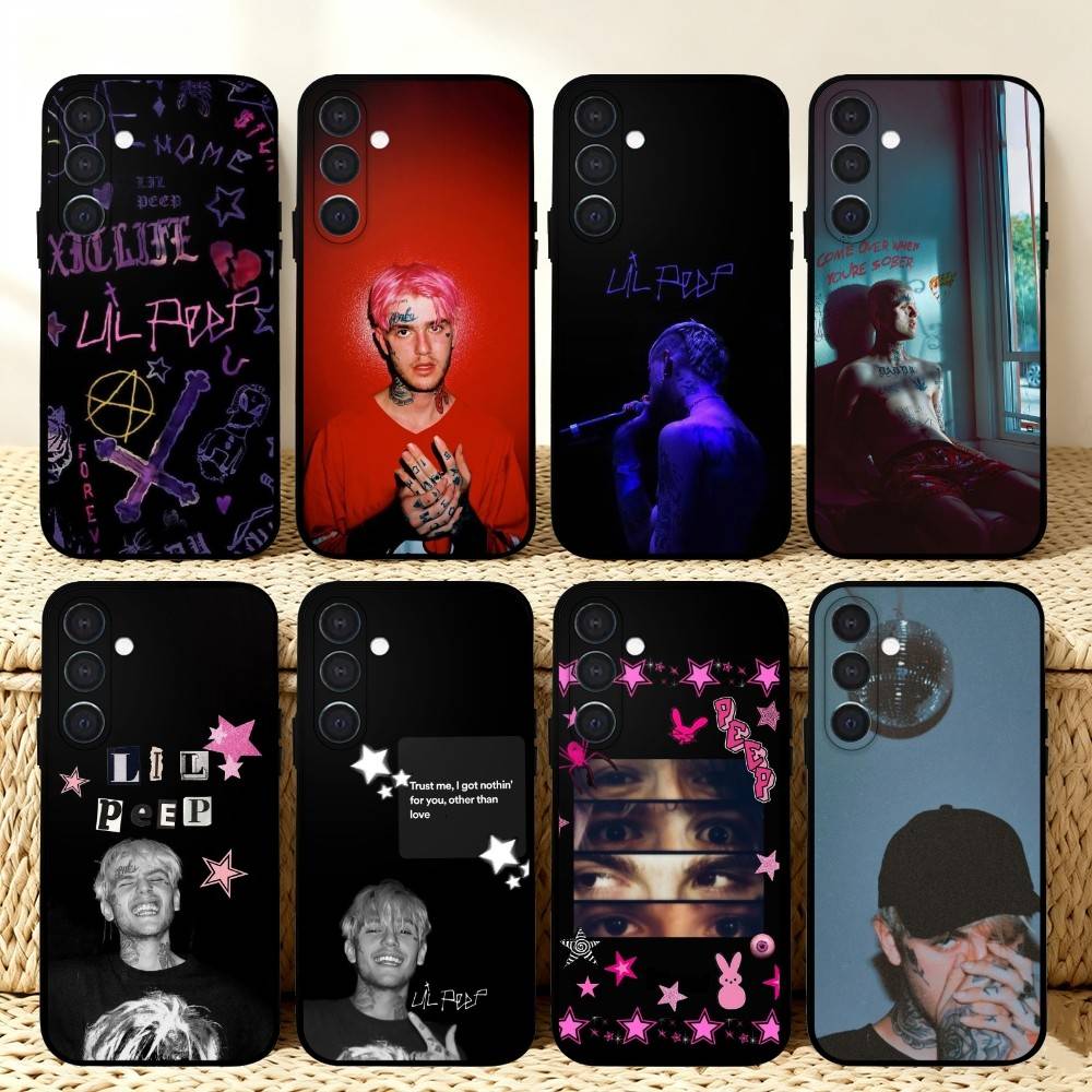 L-Lil Peep Star Shopping Handyhülle Für Samsung A73,A21s,A22,A31,A32,A52,A53,A71,A80,Weiche Schwarze Hülle