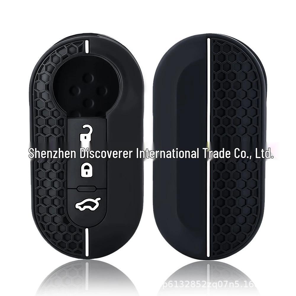 Fiat 500/Punto/Panda 3-Button Foldable Silicone Car Key Cover