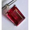 55 Ct Red Garnet 925 Sterling Silver Natural Emerald Shape Pendant