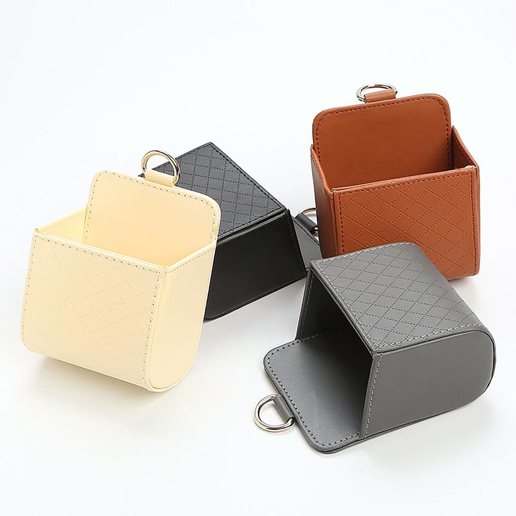Car Air Vent Storage Box, Leather Car Storage Box, Multi-Functional Storage Box, Mini Storage Box, Key Box, Coin Box, Phone Box