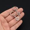 Snake Rose Flower Cross Dangle Hoops Earrings Silver Color Vintage Punk Stainless Steel Earrings For Women Men Jewelry Piercing
