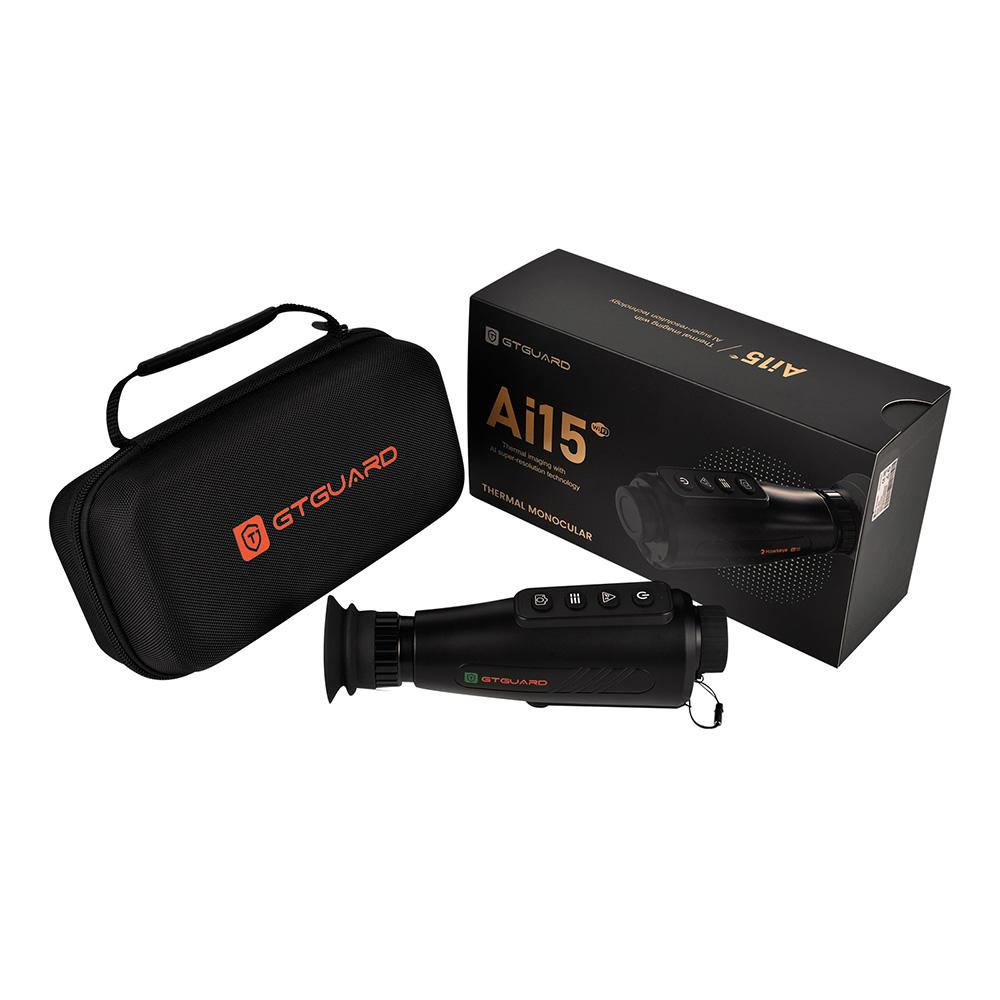 OEM Digital Thermal Monocular GTGUARD AI15 1500m Laser Rangefinder 8X Zoom Photo Video Recording for Outdoor Observation