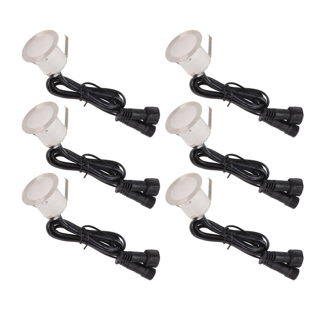 16 Pcs LED Deck Light Kit 10W 2800 To 3200K Warm White IP67 Waterproof Recessed LED Deck Lamp