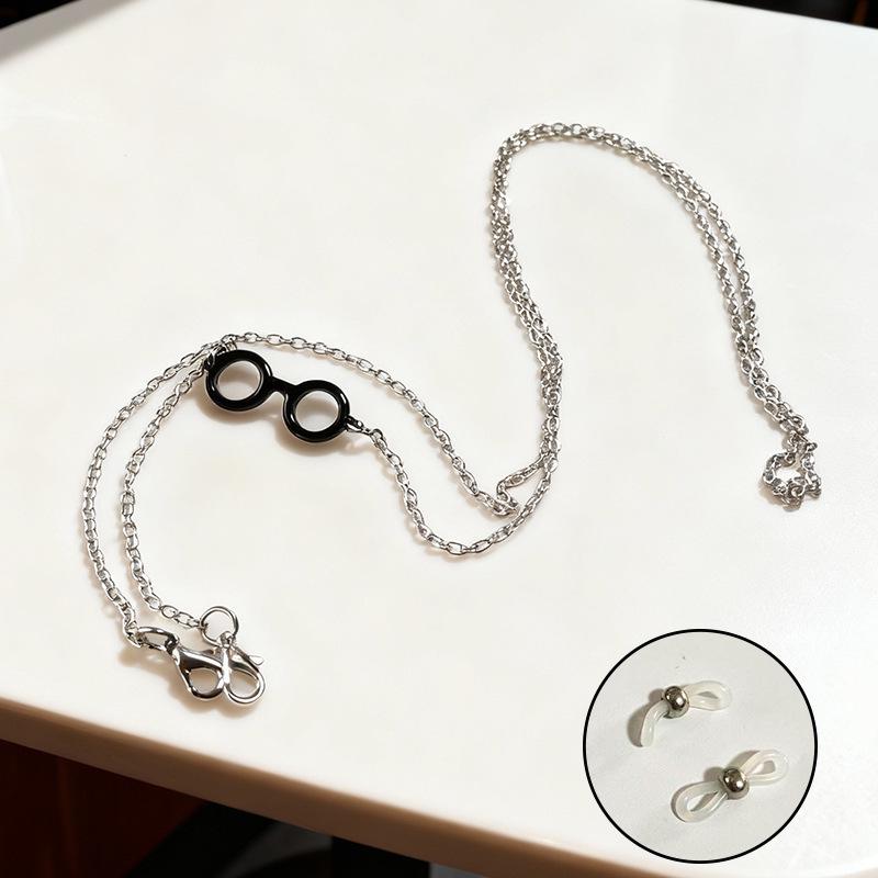 Glass Chain Necklace: Stylish Metal Lanyard for Glasses – Versatile Hip Hop Jewellery Accessory