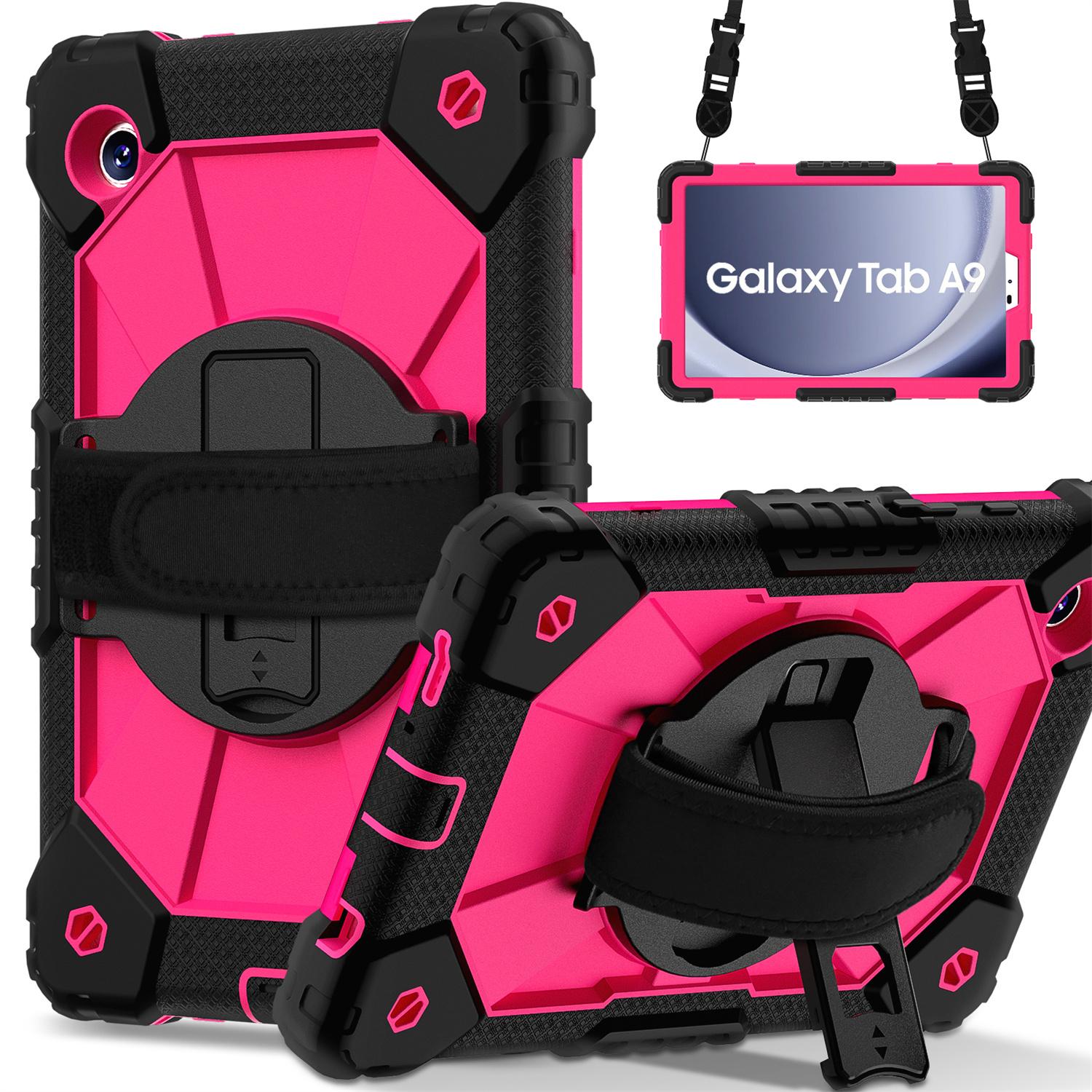 

Для Samsung Galaxy Tab A9 Samsung Galaxy Tab A9+ Дизайн с плечевым ремнем Вращающаяся на 360° ручка Прочная защитная подставка Противоударный противоударный чехол Samsung Galaxy Tab A9