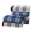 1Pc 34x76cm Terry Gauze Cotton Vintage Plaid Home Bathroom Shower Adults Men Sport Hand Towel