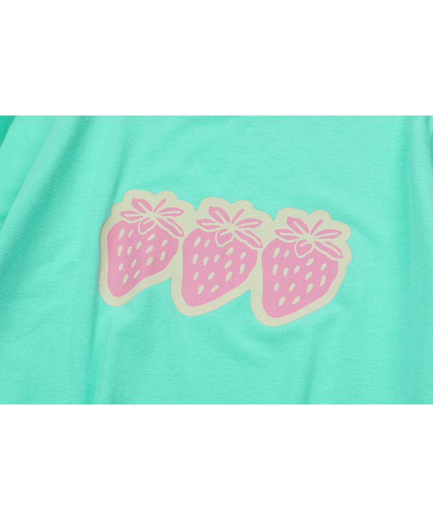 CPGN STUDIO Pop Strawberry Crop Short Sleeve Tee Mint