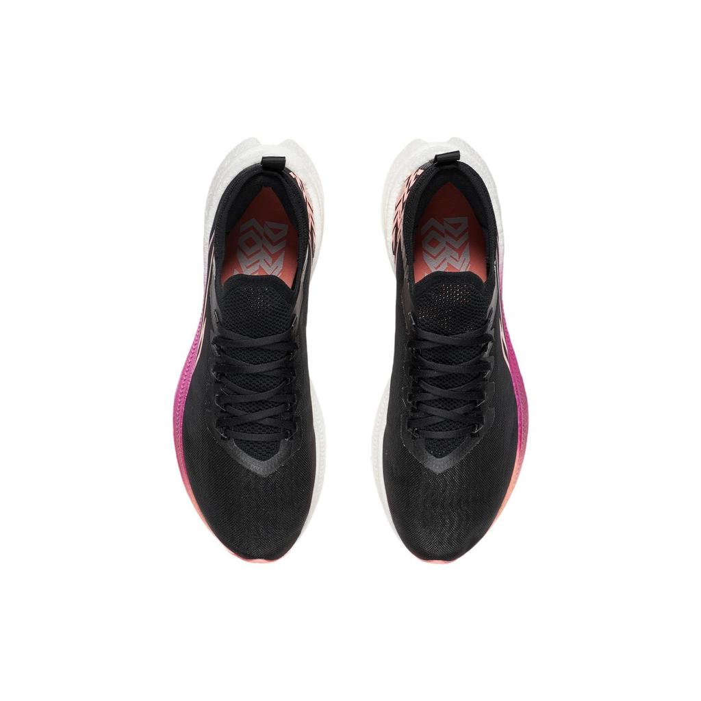 Li Ning Fabric Cushioning Slip Resistant Abrasion Resistant Low Top  Running Shoes Men's Black ARMS015-4