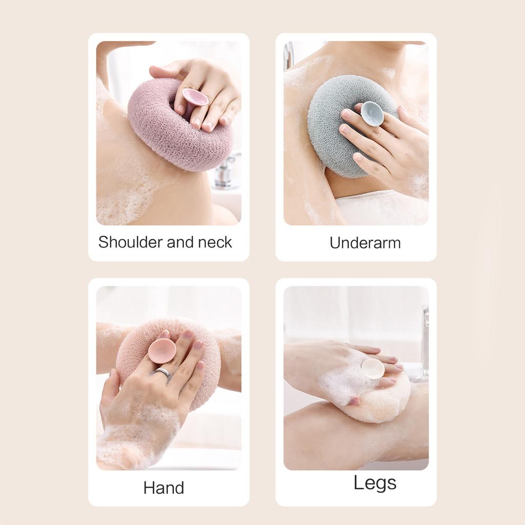 Body Loofah Sponge for Bath and Shower Exfoliating Bath Sponges Lots of Lather Exfoliating Sponge with T Bar Handle