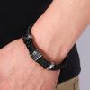 Titanium Steel Men's Multicolor Leather Bracelet