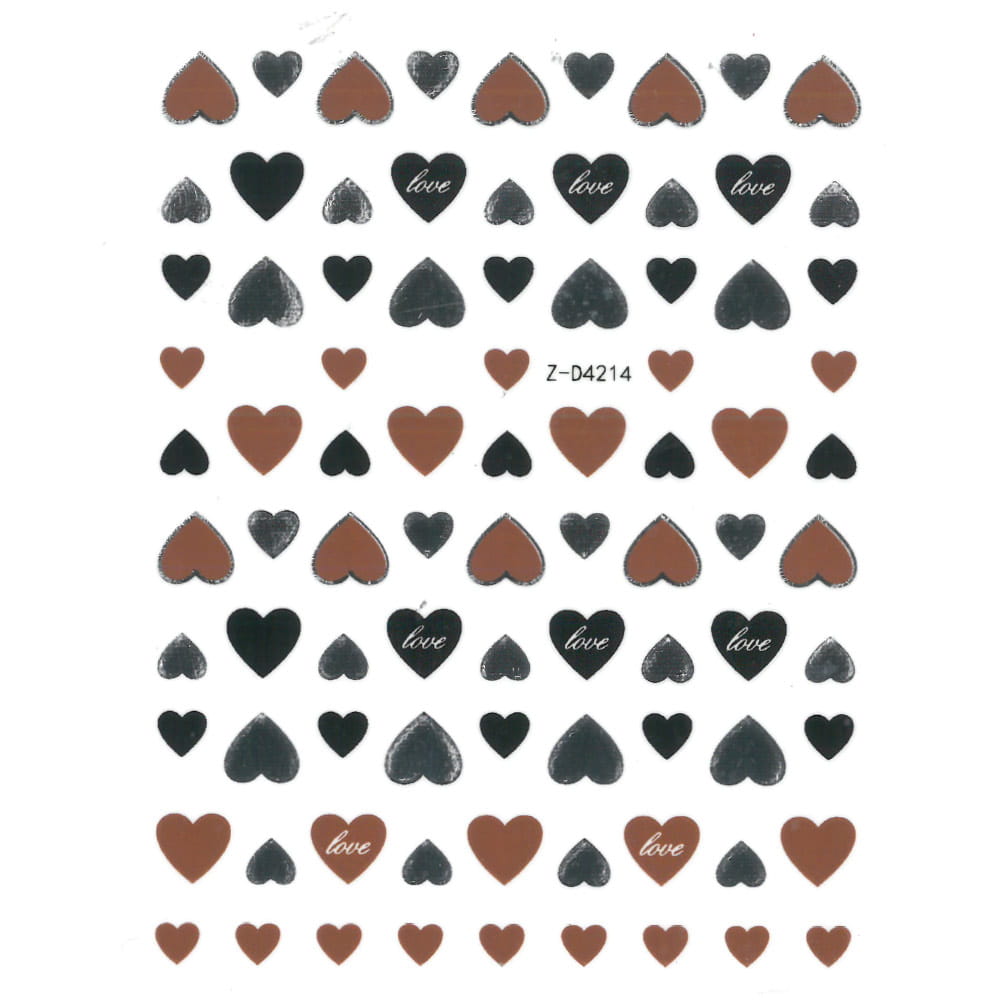 Adesivi Sottili Autoadesivi per Unghie Nail Art Marrone N. Z-D4214