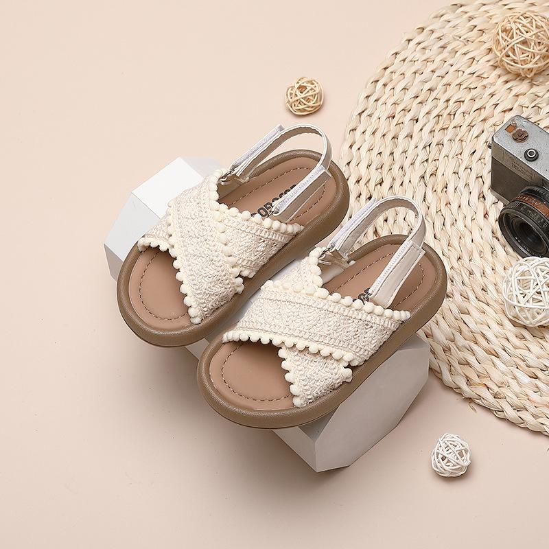 Girl Summer Sandals Classic Fashion Ethnic Style Kids Beach Sandals Fashion Open-toe Versatile Children Non-slip Causal Shoes