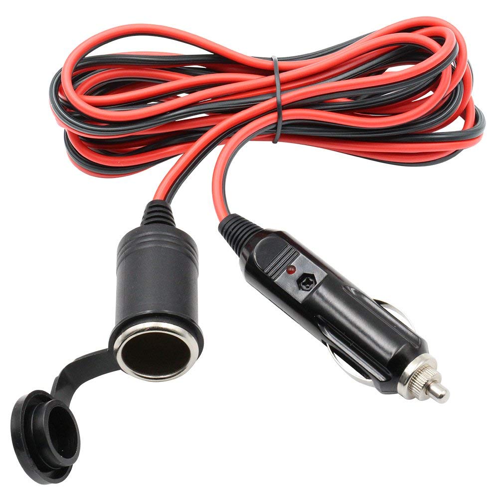 Outtag Cigarette Lighter Socket Extension Cable, 3.5M, /24V, Car Power Cord, Car Cigar Adapter,