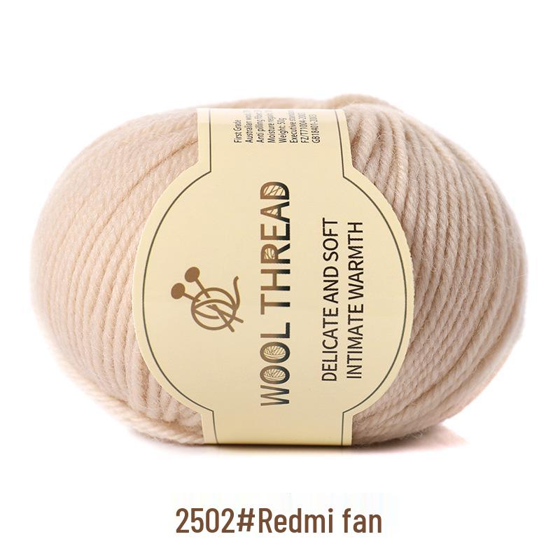 Medium-Thick Cashmere Wool Yarn for Hand-Knitted Baby and Child Scarves and Sweaters, with Knitting Needles.