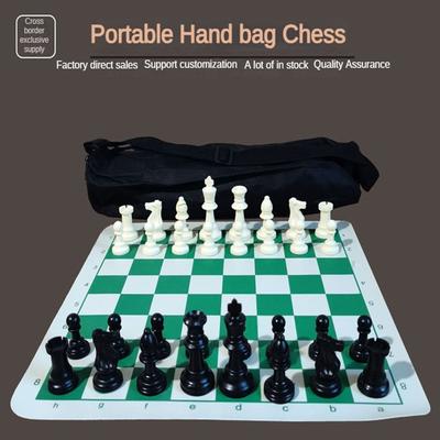 66/75/97mm Pièces d'échecs Enfants Adulte Échecs Jouets Intellectuels Résine Échecs Pliable Plateau PVC Personnage Jeu de Championnat Jouets