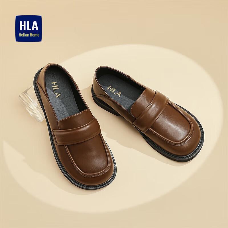 Women s Retro British Style Slip-On Loafers 37