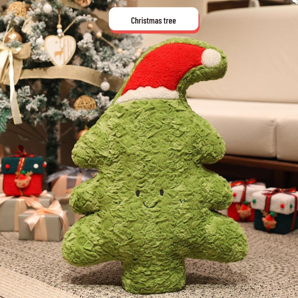 Christmas Gingerbread Man Pillow & Tree Cushion - Holiday Decoration Gift for Boys & Girls