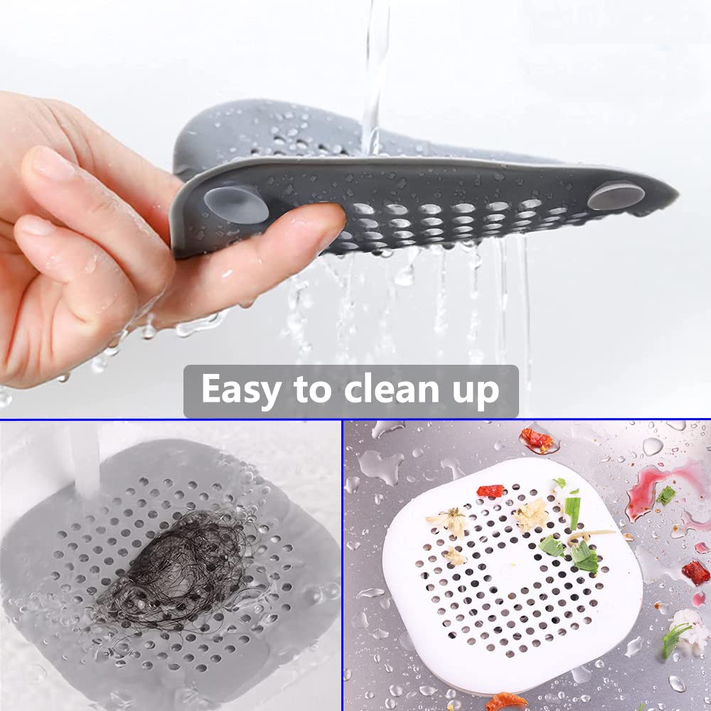 Sewer with Suction Cup, Floor Drain Mat, Kitchen, Bathroom, Anti Clogging Hair Filter
