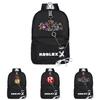 Mochila Roblox em Tecido Oxford Estampado Com Design Único de Corrente Para Estudantes