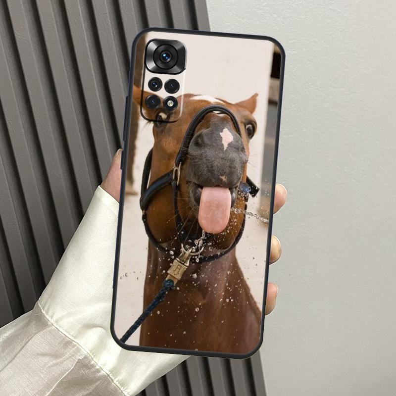 

Смешной чехол с животным-лошадью для Xiaomi Redmi Note 13 14 Pro 12 11 10 15 Pro Plus Redmi 14C 13C 15C 10C 12C 15 Funda Redmi 15 4G