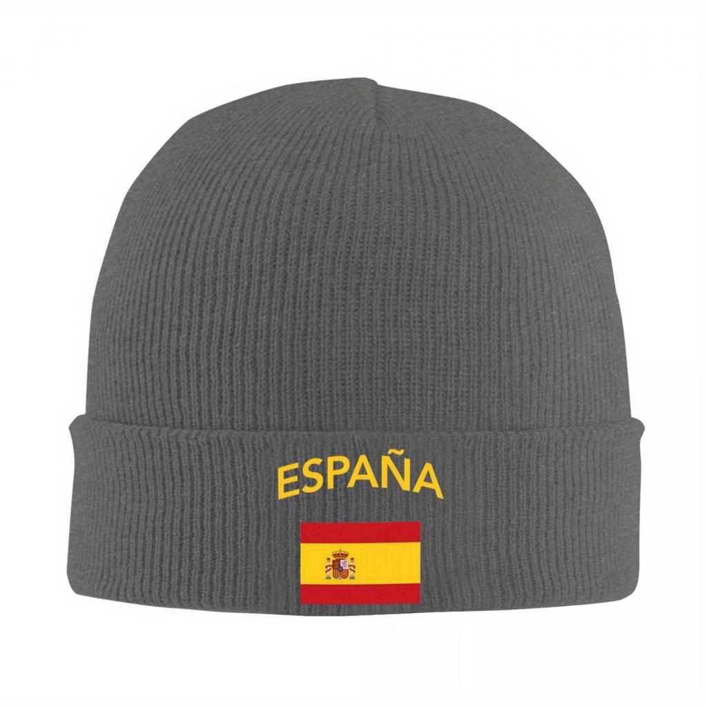 Spain Spanish Flag Beanie Hats Knitting Hat Outdoor Sport Elastic Adult Unisex Caps Autumn Winter Printed Cool Bonnet Hats