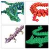 5pcs 3D Printed Crystal Dragon Articulated Dragon Fidget Toy Flexible Joints Dragon Figurine Birthday Gift for Boys