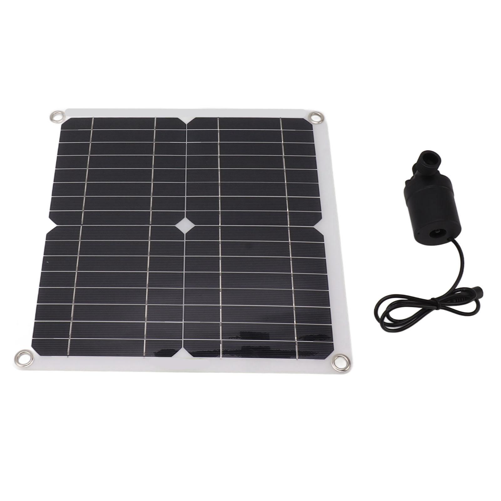 

Solar Water Pump Kit 50W Solar Panel 22W Water Fountain Pump with Battery Box Timing Controller DC12V