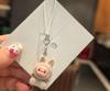 1 stk Søtt Ryggsekk Anheng Flokket Kanin Labubu Telefonkjede Nøkkelring Øretelefonetui Hengesnor Anti-Tapt Lanyard Veskedekor
