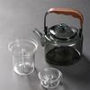 1000ml Magnetische Saugkraft Holzgriff Balken Glas Teekanne Mit Teesieb Dämpfen und Kochen Blütentee Puer Dual-Use Teekanne
