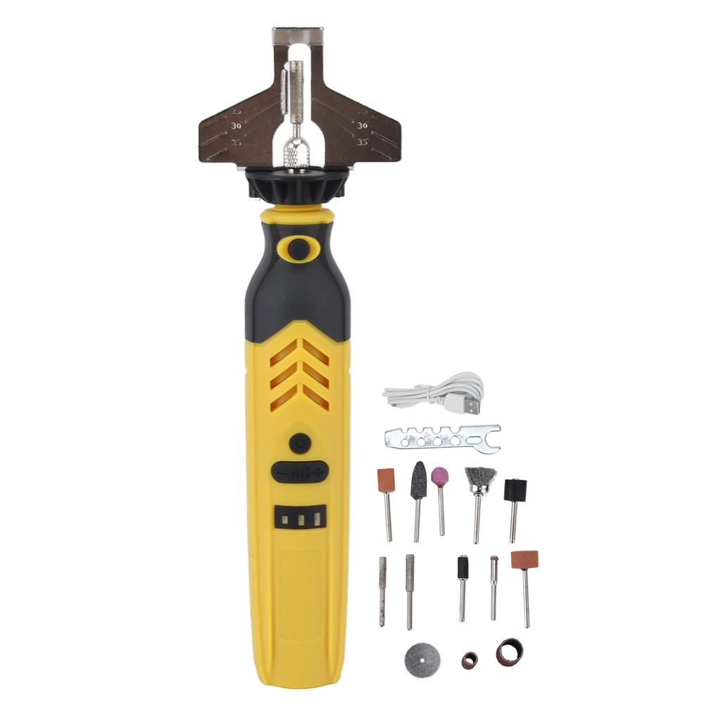 DC3.6V 2000mAh Chainsaw Sharpening Kit Chain Saw Grinder Tool Set USB Saw Sharpener Grinding Chain
