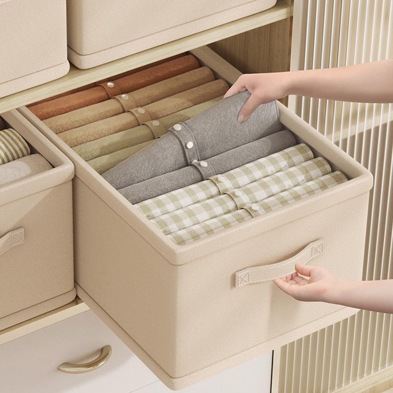 Clothes Organizer Trousers Clothes Jeans Storage Box Underwear Bra Socks Artifact Compartment Box Wardrobe Clothes Organizer