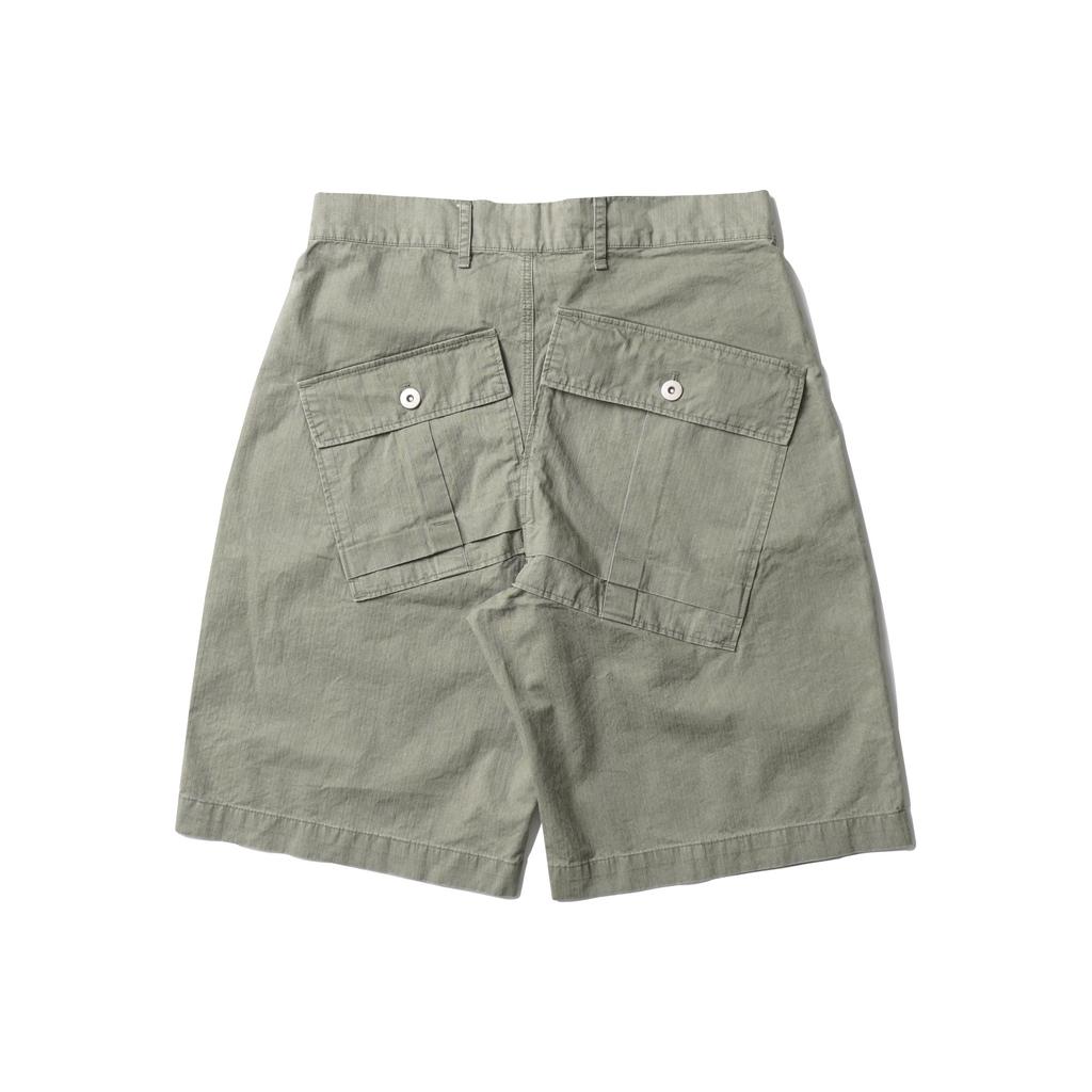 UJ BECOMING Cation Cotton Washed Shorts - Khaki