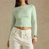 Women's Striped Off-Shoulder Long Sleeve T-Shirt - Casual Fashion Top