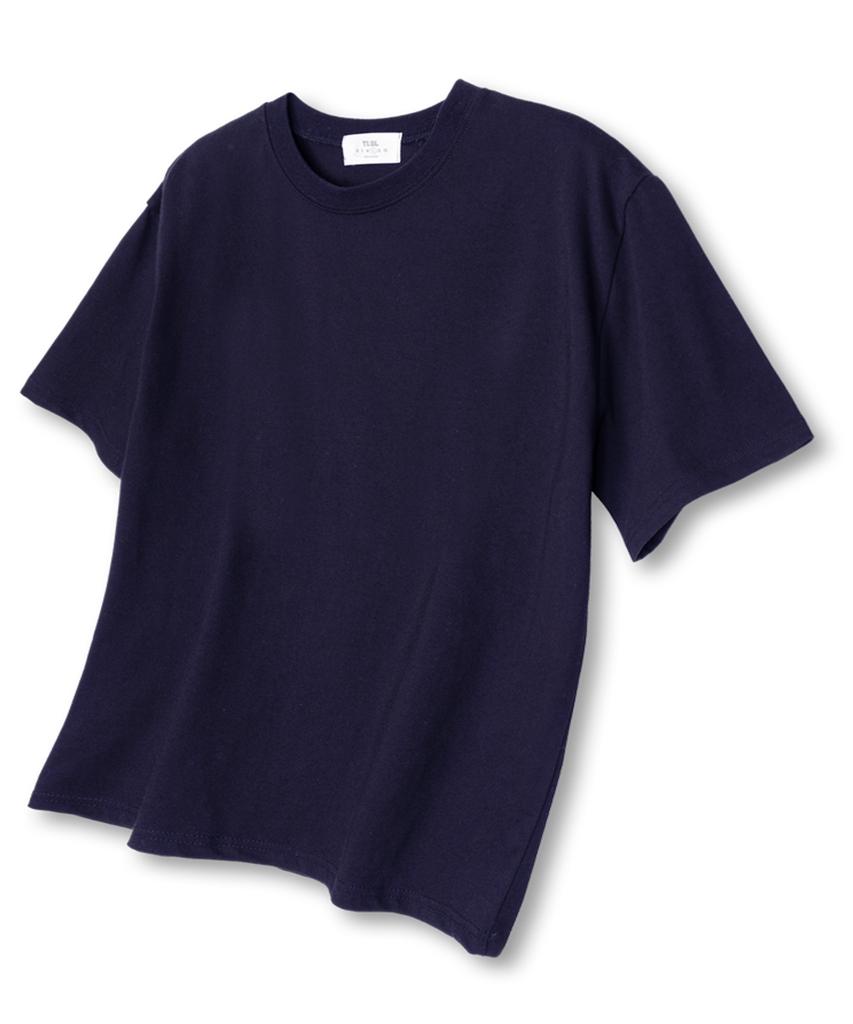 TI.GLAKE Plain Oversized Short Sleeve T-Shirt Navy