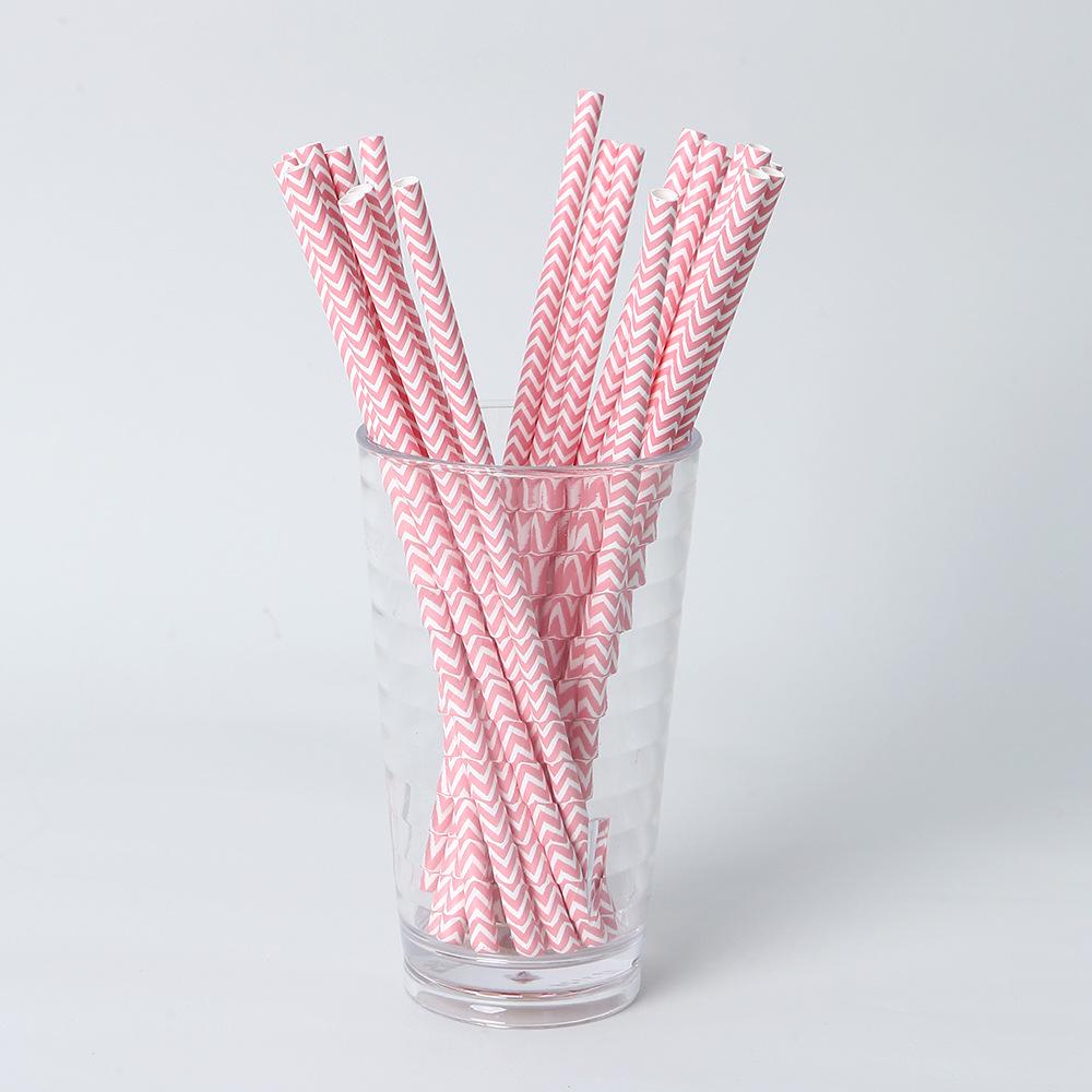 Colorful Biodegradable Paper Straws for Parties and Cocktails