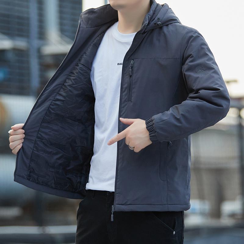 

Graphene Warm Cotton Jacket for Men and Youth In Autumn and Winter, Down Cotton Jacket, Thick Cotton Jacket, Men s Coat XXXXXL сірий