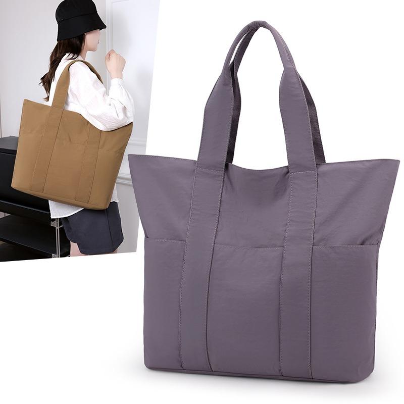 Autumn new simple casual shoulder bag retro large capacity shoulder bag to work carry commuter tote bag women