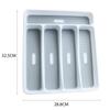 Plastic Cutlery Tray Kitchen Drawer Organizer Separation Dinnerware Tidy Drawer for Spoon Fork Knife Shelf Tableware Storage Box