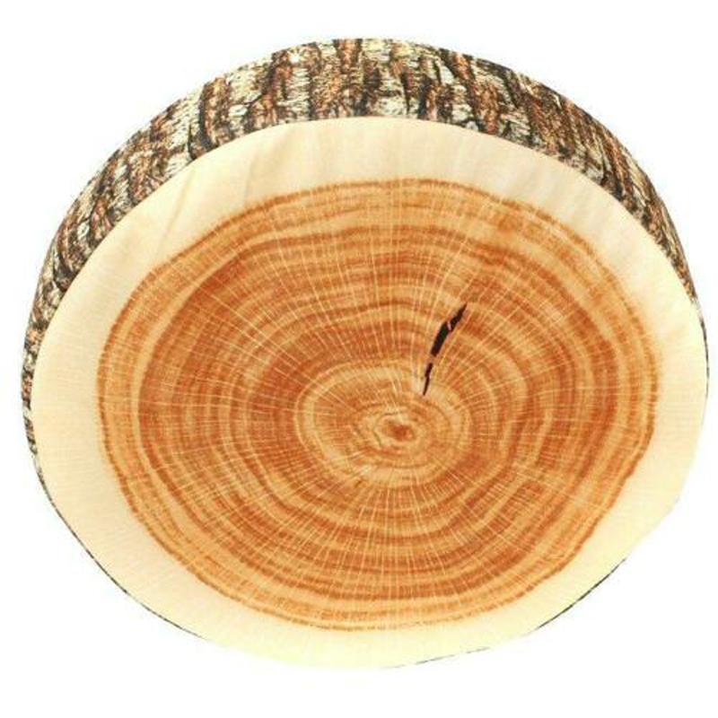1Pc New Home Natural Camping Cylinder Woods Design Log Soft Plush Cushion Pillow Throw Pillows