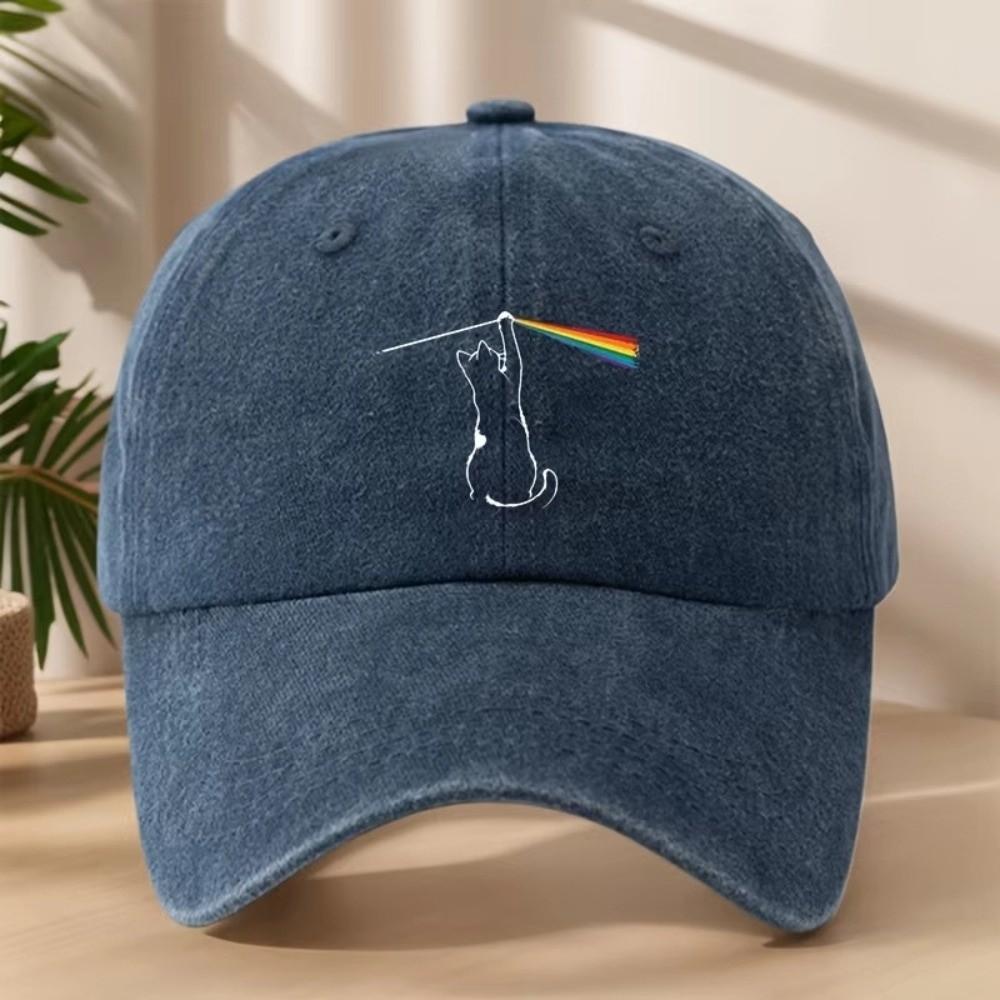 Curved Brim Dad Hat Washed Cotton Adjustable Hat Vintage Sun Protection Hat  For Men Women