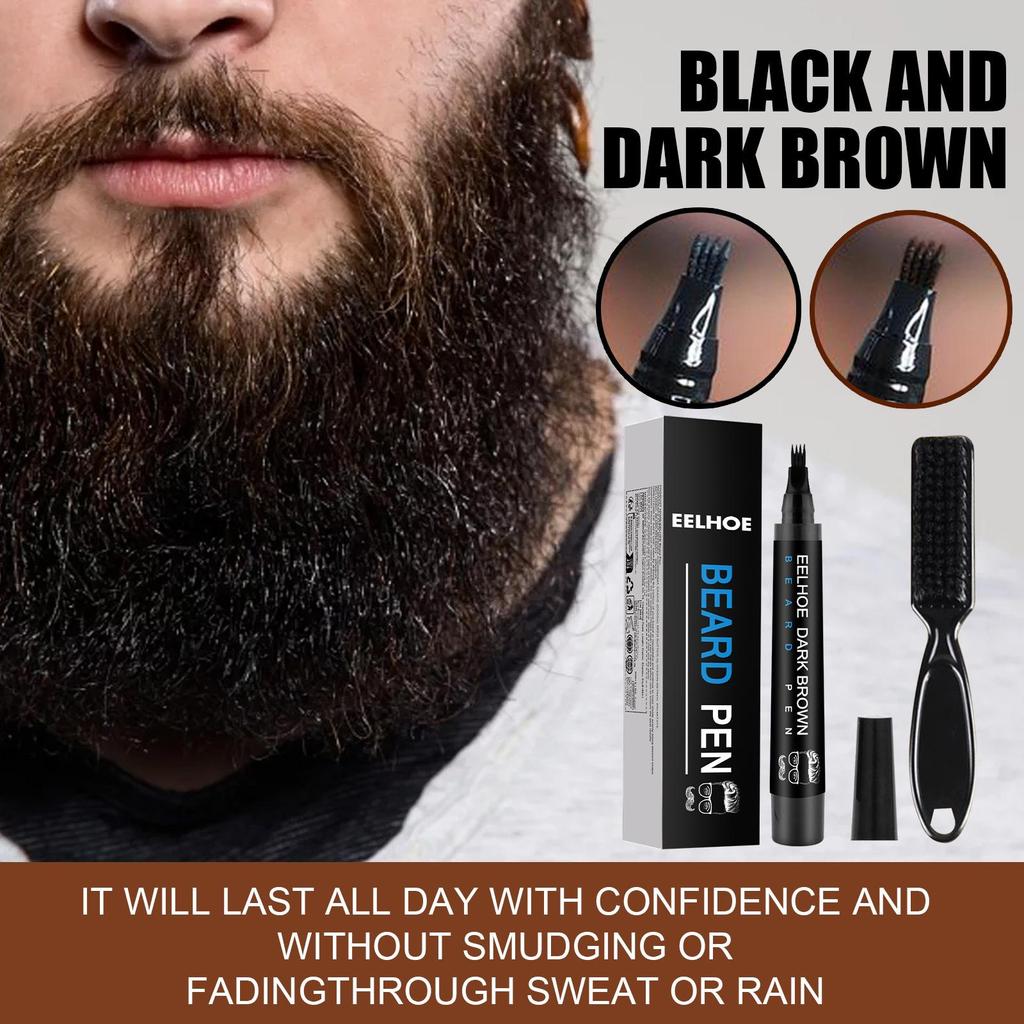EELHOE Beard Filler Kit Waterproof Sweatproof Beard Pen Beard Tracer