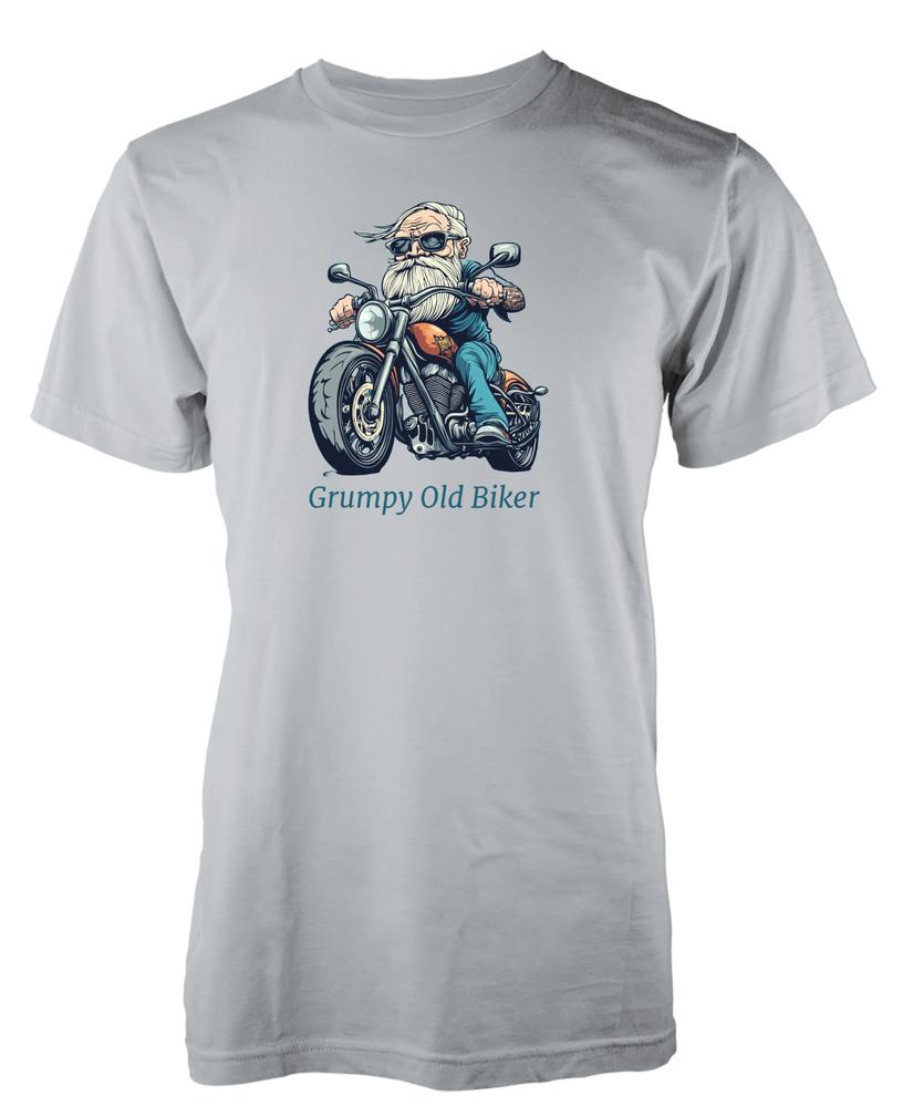 Bnwt Grumpy Tattooed Old Biker Motorbike Novelty Unique TShirt Adult Kids