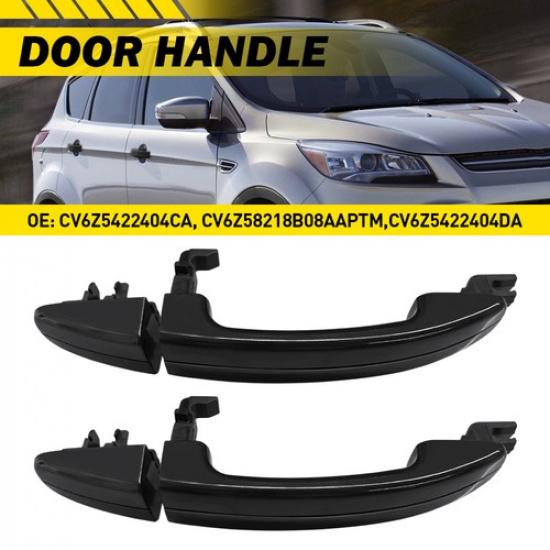 2X Front&Rear Door Outer Right Black Fit Ford Transit Handle 2014- Connect