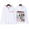 Jonge Miko Late Checkout Tour Print Rits Hoodie Mannen Vrouwen Esthetische Trend Sweatshirts Losse Jas