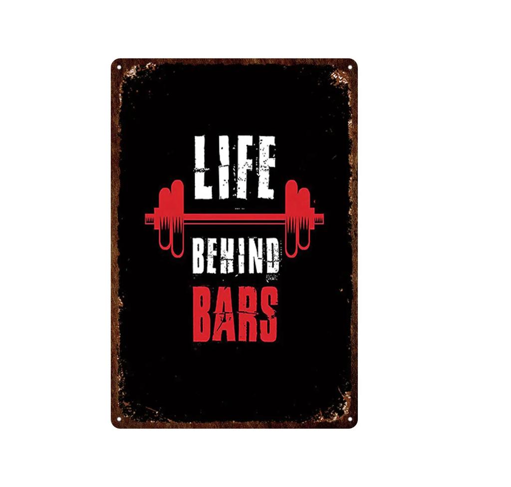 Funny Text Sign Exercise Fitness Poster Gym Training Room Wall Decor Pin Up Tin Sign Man Cave Art Poster Decoration Metal Plate