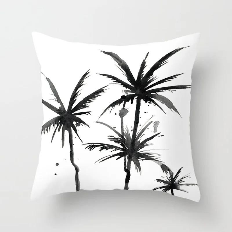 Simple Black and White Pattern Pillowcase Office Living Room Car Ornaments Home Pillowcase